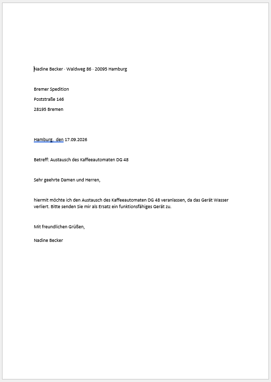 PDF oder Bild auswählen